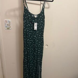 American Eagle Outfitters Green Floral Dress